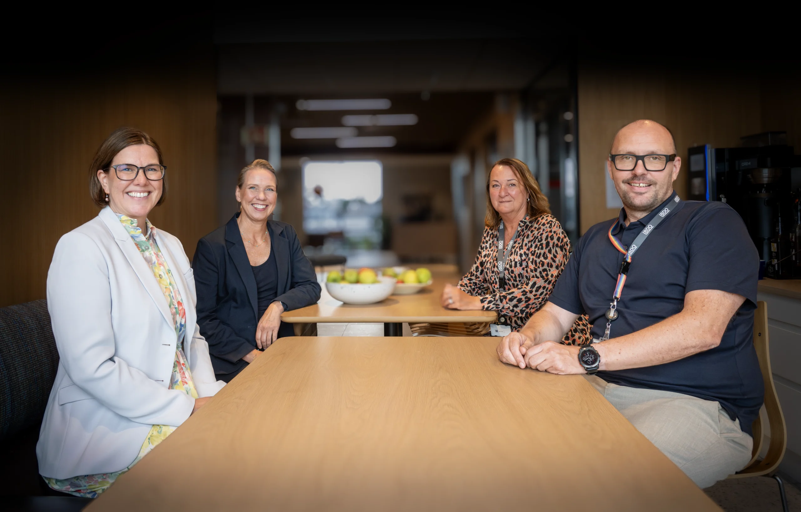 Trine Agathe Lorentzen, Cathrine Molnes, Ingunn Thorsen og Kent-Olav Stabell i BDO vil dele kompetanse, løfte viktige næringssaker og bidra sammen med Moss Industri- og næringsforening til å gjøre Moss mer attraktiv for både bedrifter og arbeidskraft.