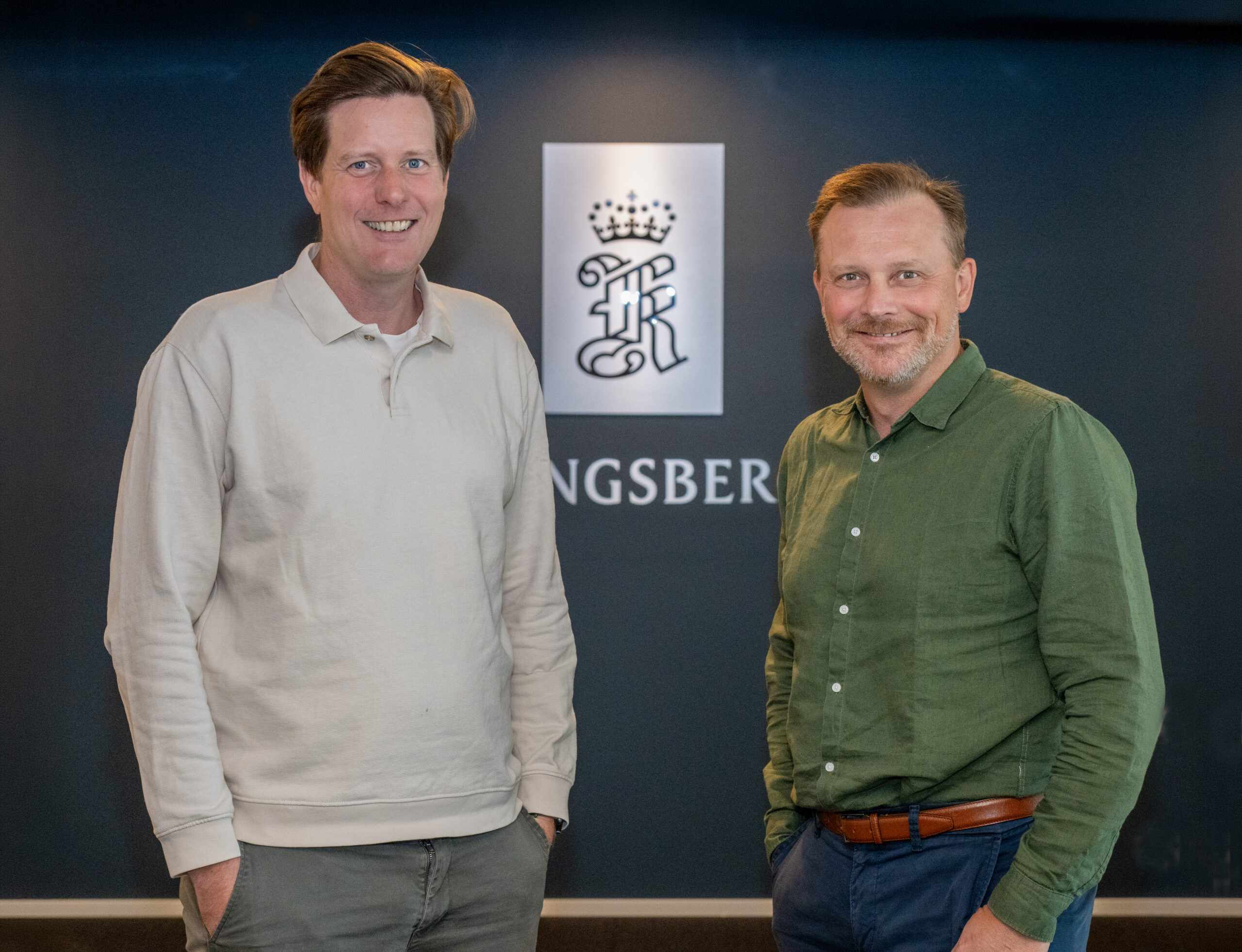 Kongsberg, her representert med Edgar Elden og Bernhard Fog, blir partner i Moss Industri- og næringsforening